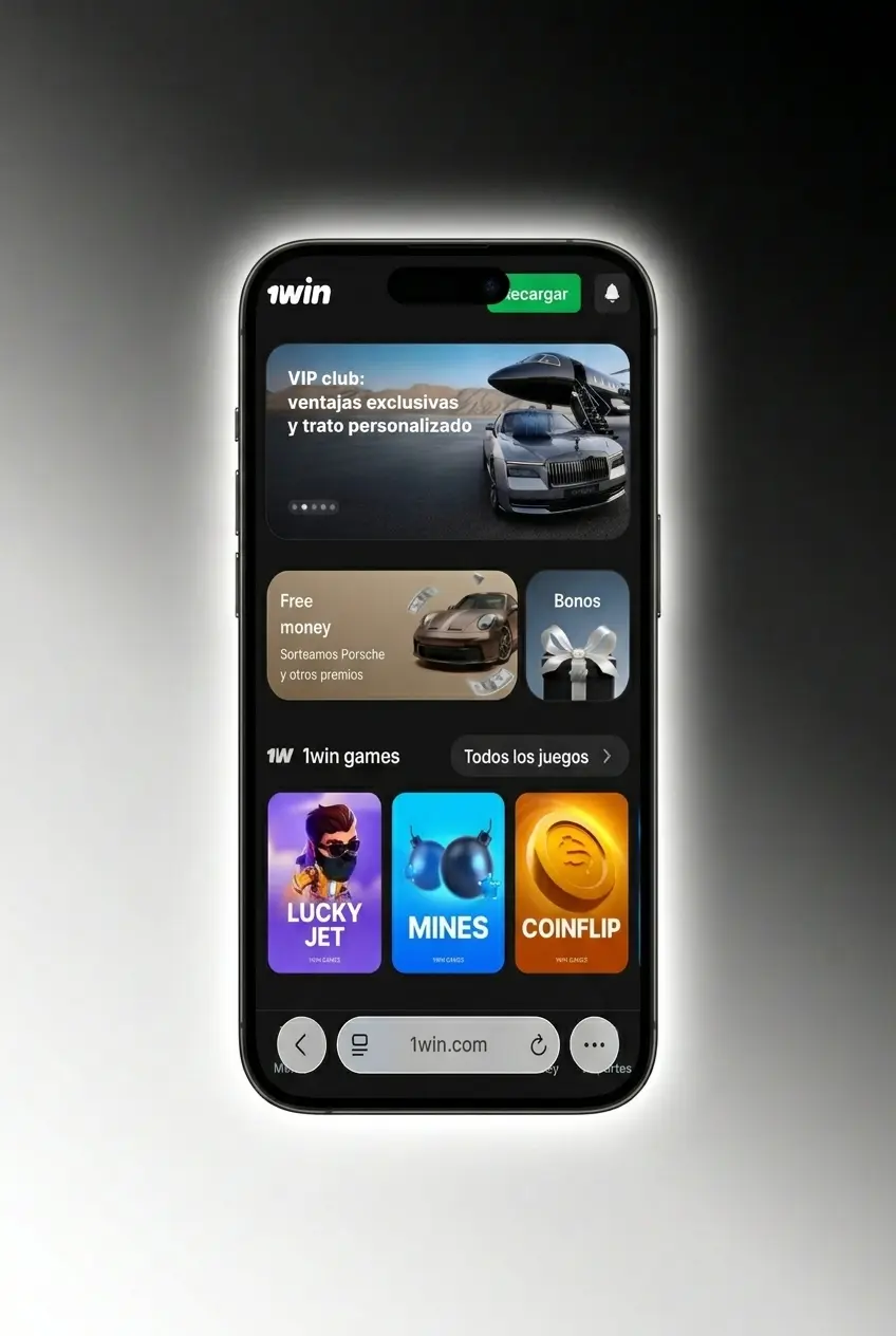 Instalación de la app 1win en iOS para jugar Lucky Jet desde Safari en iPhone o iPad