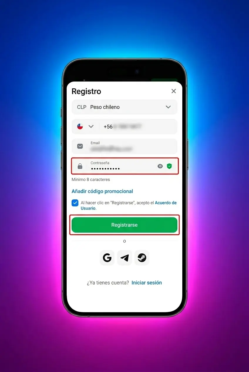 Pasos para registrarse en 1win Chile y jugar Lucky Jet en menos de 3 minutos